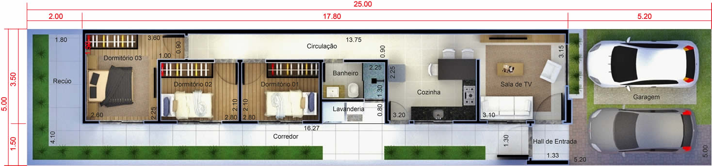 Plant my house my life 3 bedrooms5x25