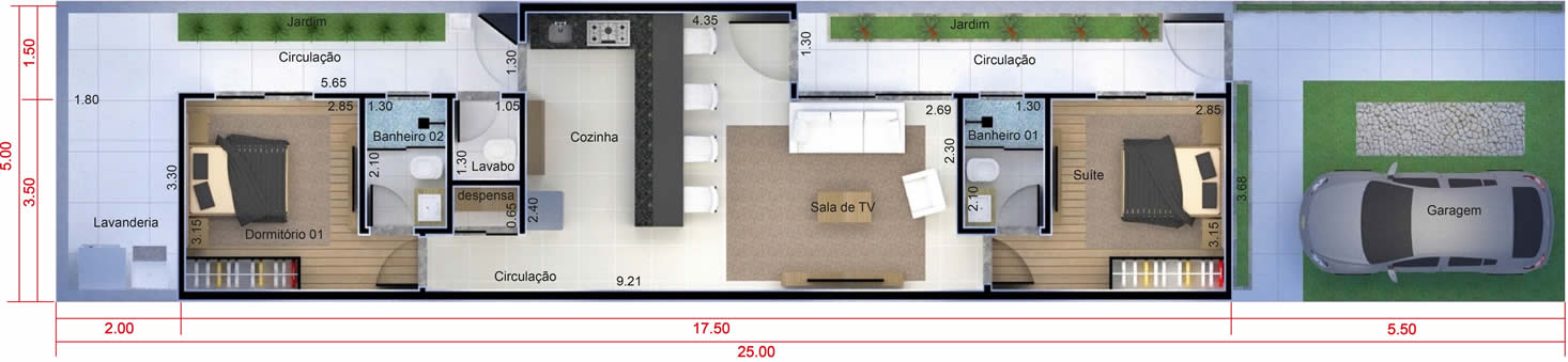 Plant my house my life with 2 rooms5x25