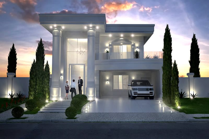 Neoclassical house plan