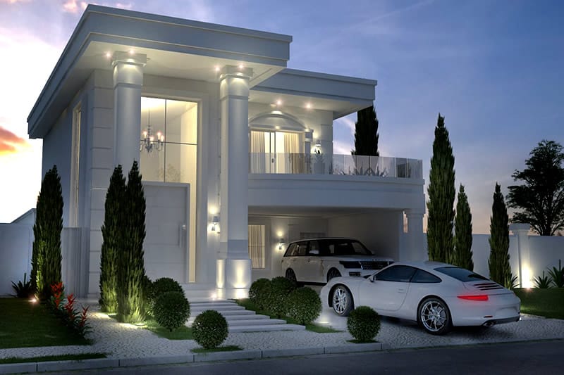 Neoclassical house plan