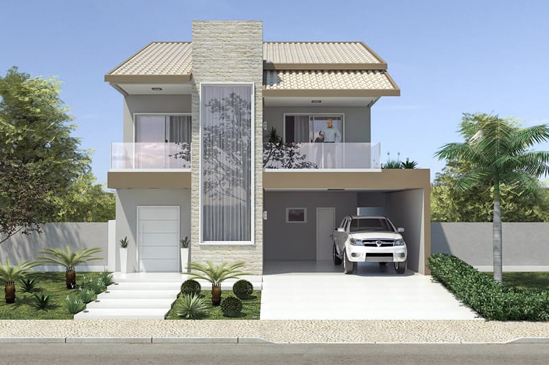 House plan with two waters roof