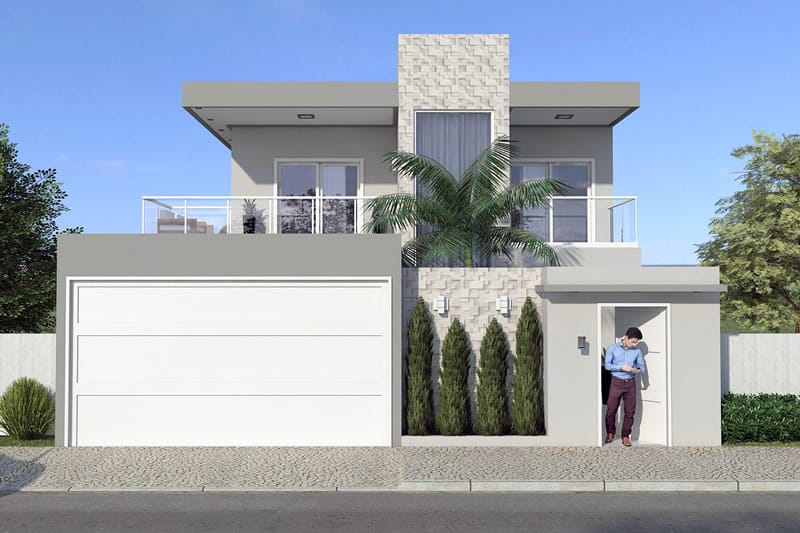 Modern 3 bedroom townhouse plan