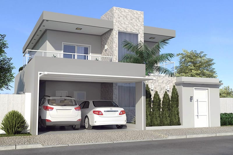 Modern 3 bedroom townhouse plan