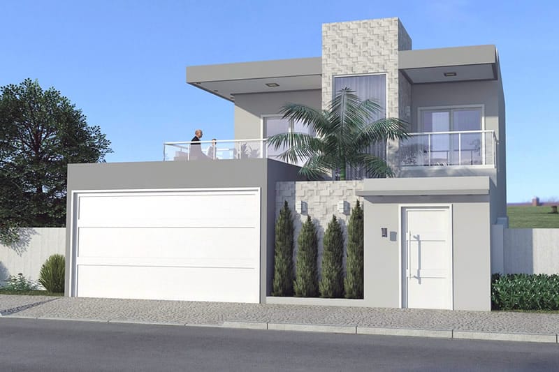 Modern 3 bedroom townhouse plan