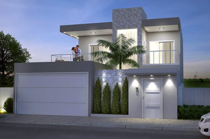 Modern 3 bedroom townhouse plan