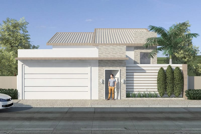 House plan with building plot
