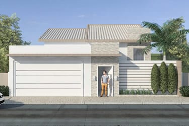 House plan with building plot