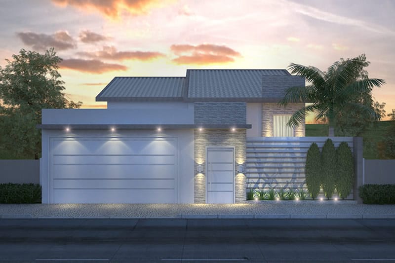 House plan with building plot