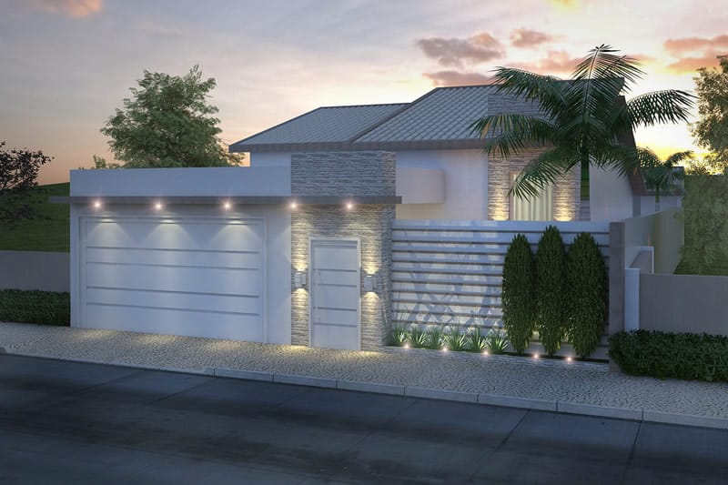 House plan with building plot