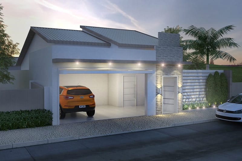 House plan with building plot