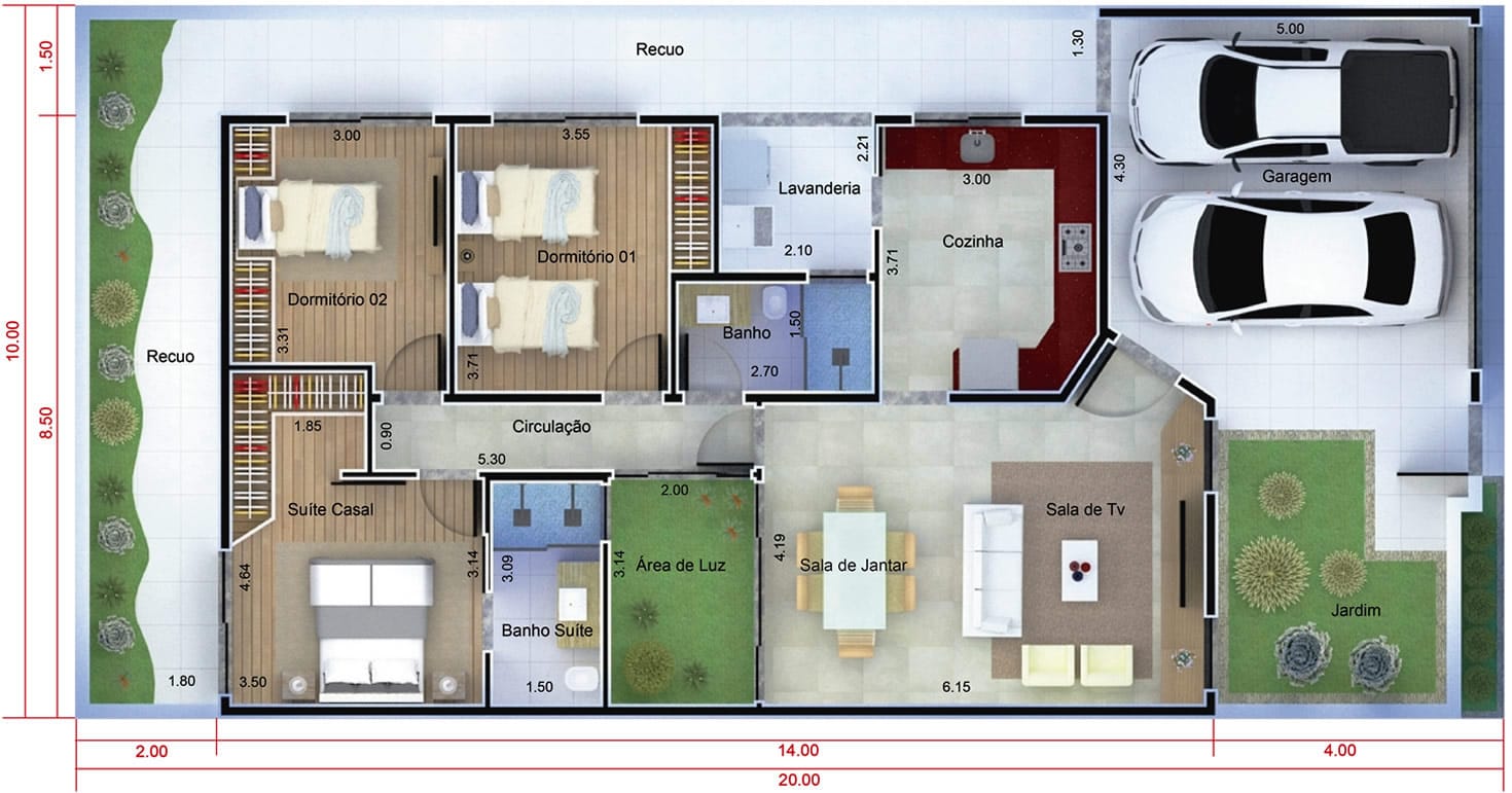 Modern ground floor house plan10x20