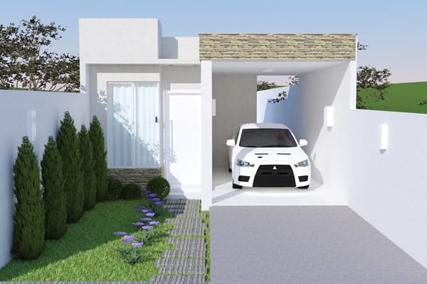 Floor plan with built-in roof