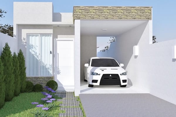 Floor plan with built-in roof