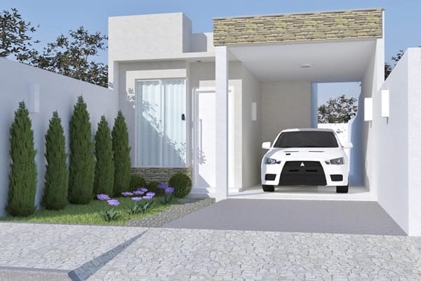 Floor plan with built-in roof