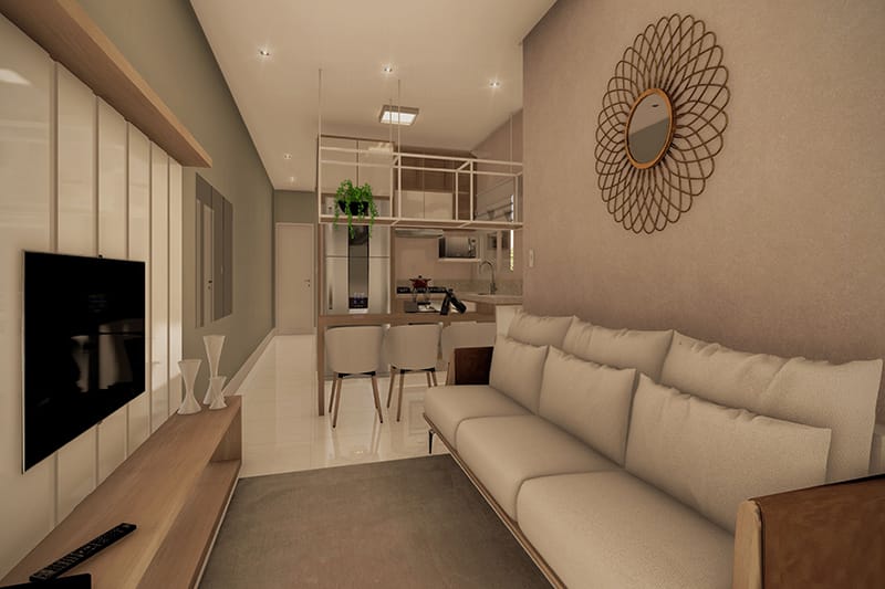 Floor plan with built-in roof