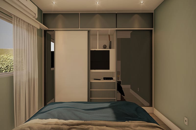 Floor plan with built-in roof