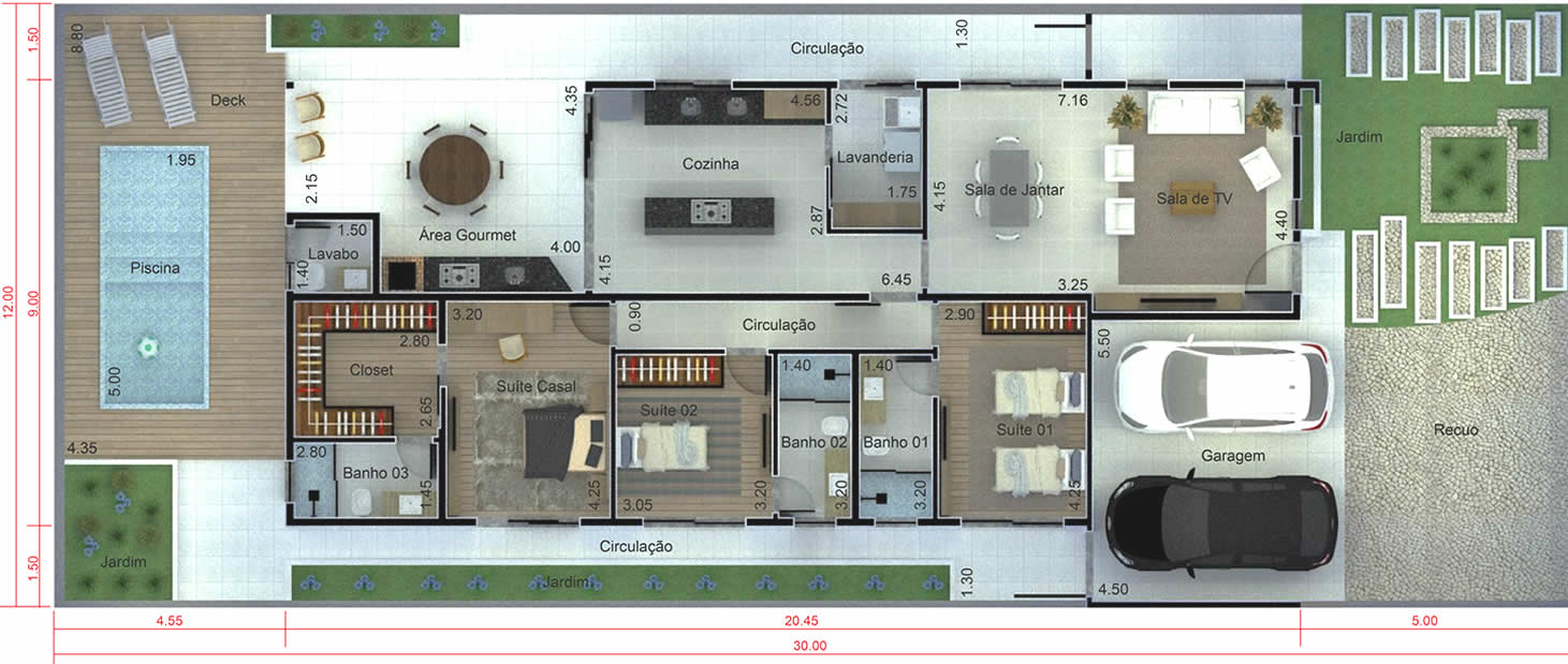 Floor plan for condominium12x30