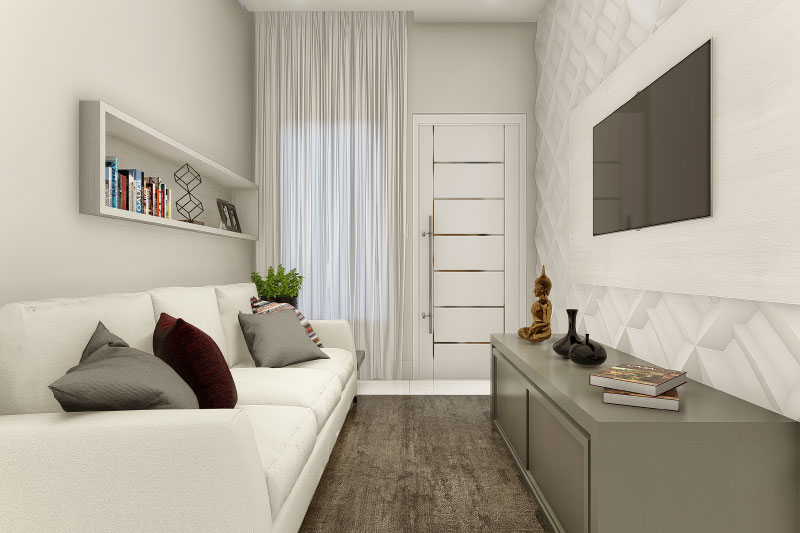 Floor plan with bedroom on the ground floor