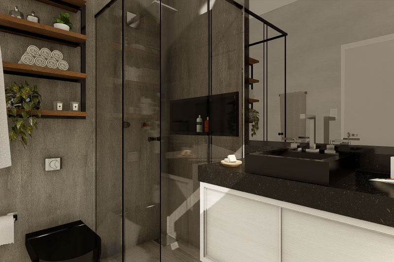 Floor plan with bedroom on the ground floor
