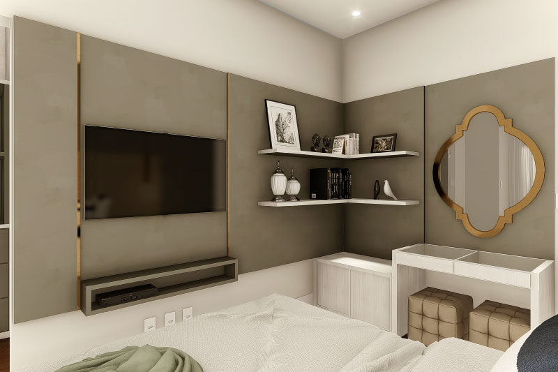 Floor plan with bedroom on the ground floor