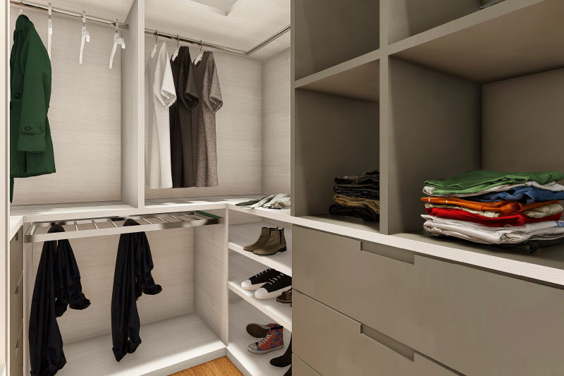 Floor plan with bedroom on the ground floor