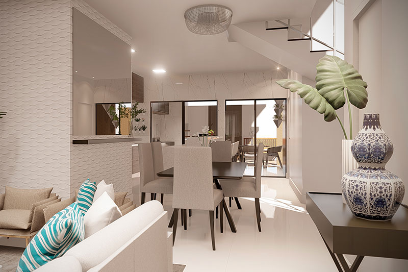 Floor plan with 2 bedrooms and 1 suite
