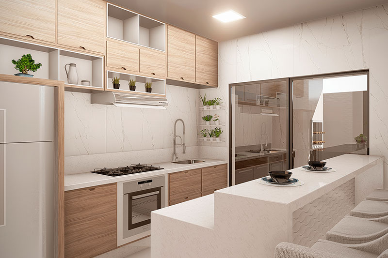 Floor plan with 2 bedrooms and 1 suite
