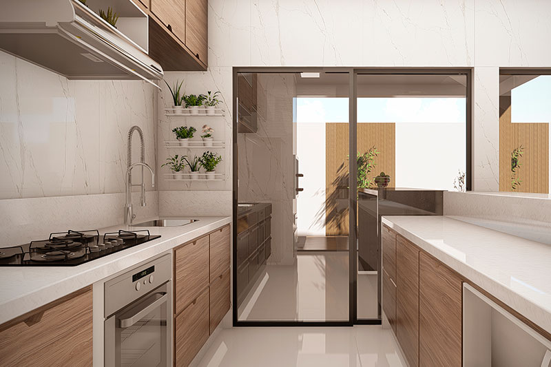 Floor plan with 2 bedrooms and 1 suite