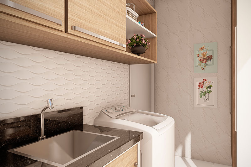 Floor plan with 2 bedrooms and 1 suite