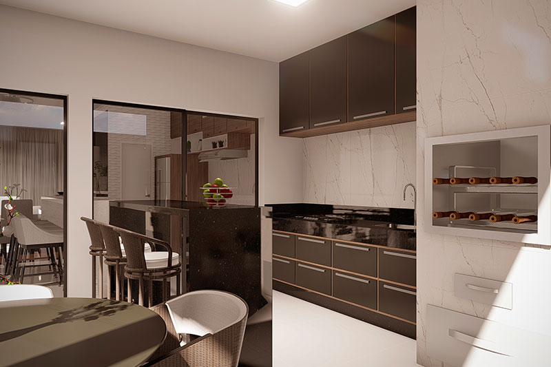 Floor plan with 2 bedrooms and 1 suite