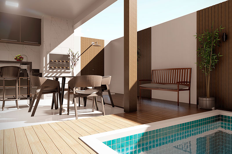 Floor plan with 2 bedrooms and 1 suite