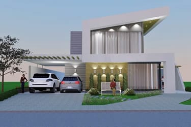 House plan with modern design