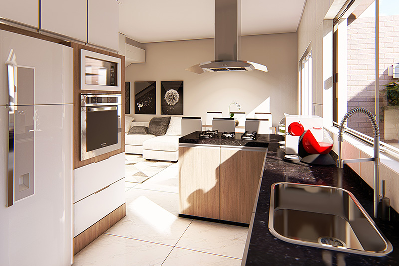 Floor plan with gourmet balcony