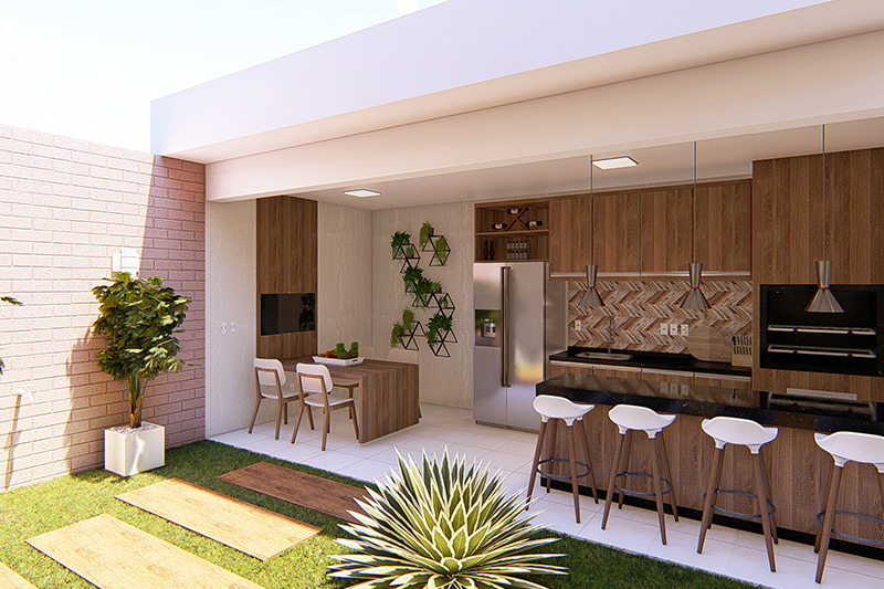Floor plan with gourmet balcony
