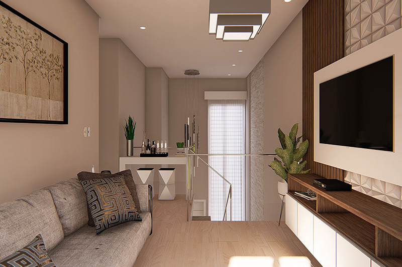 Floor plan with gourmet balcony
