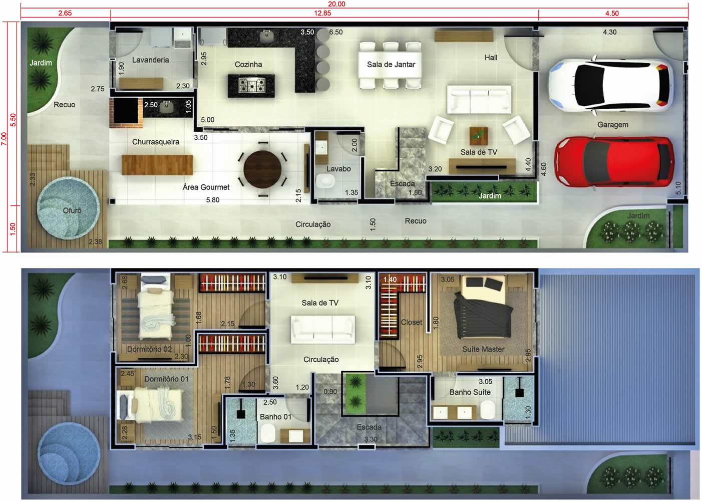Floor plan with deck and hot tub7x20