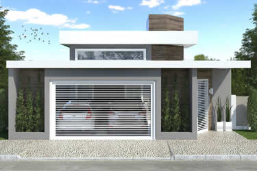 Single storey house plan with building plot