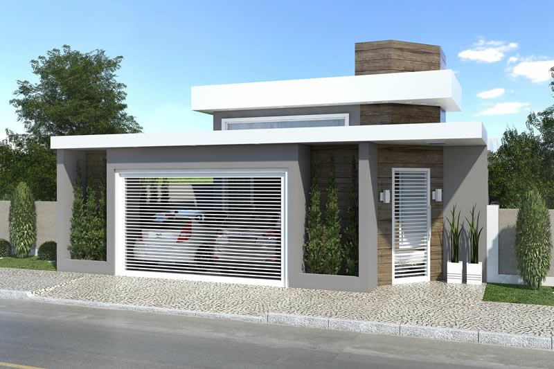 Single storey house plan with building plot