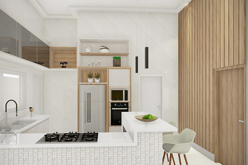 Single storey house plan with building plot