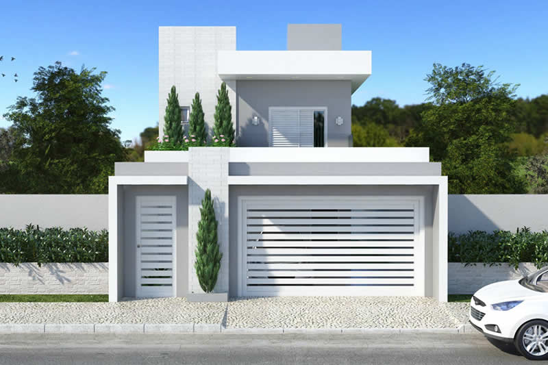 House plan with 3 bedrooms with balcony