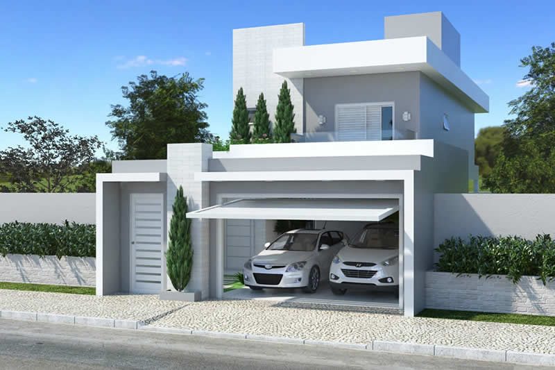 House plan with 3 bedrooms with balcony