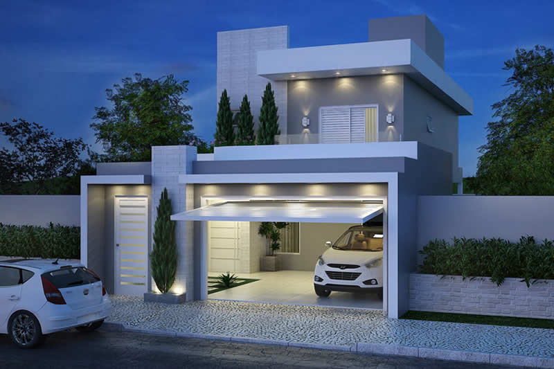 House plan with 3 bedrooms with balcony