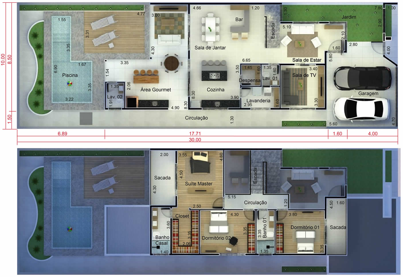 Floor plan with mezzanine in living room10x30