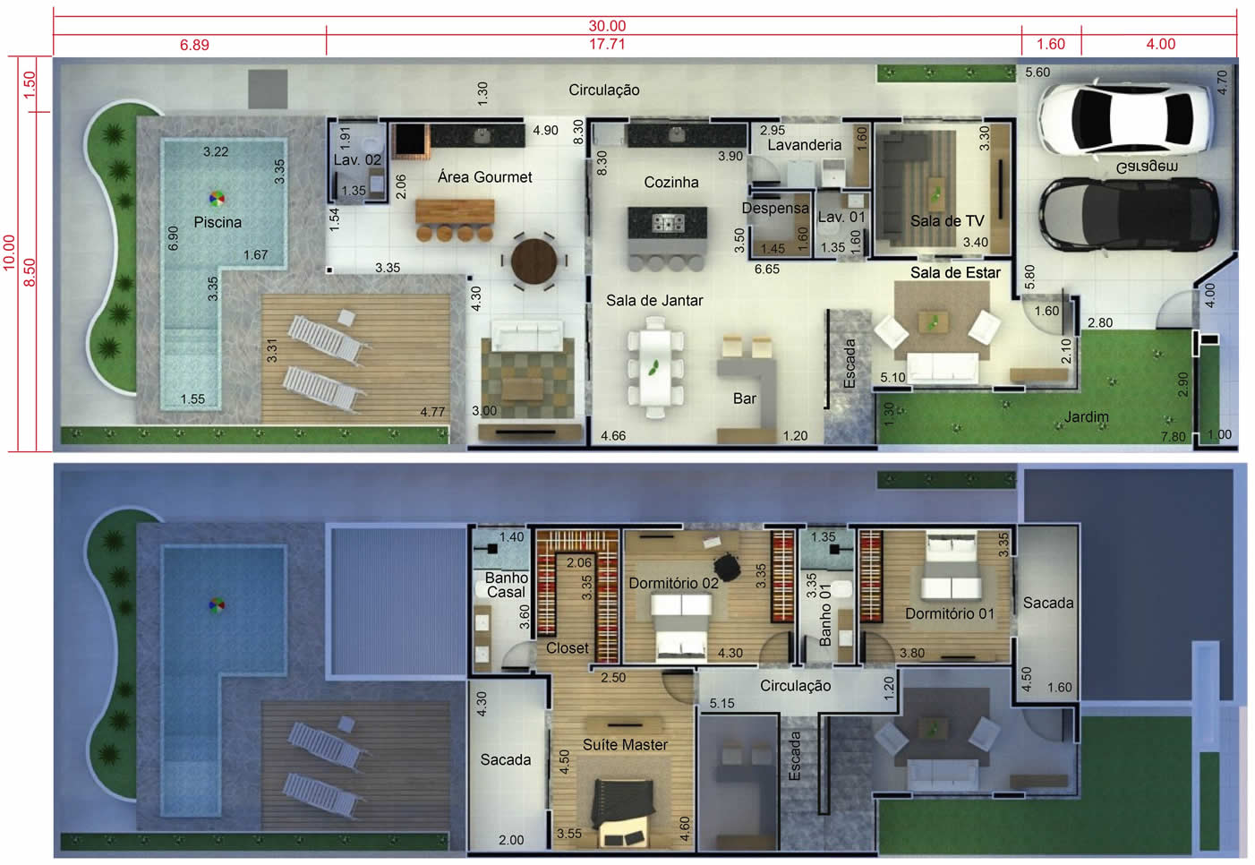 Floor plan with mezzanine in living room10x30