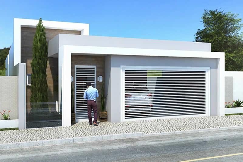 House plan with 3 bedrooms and closet