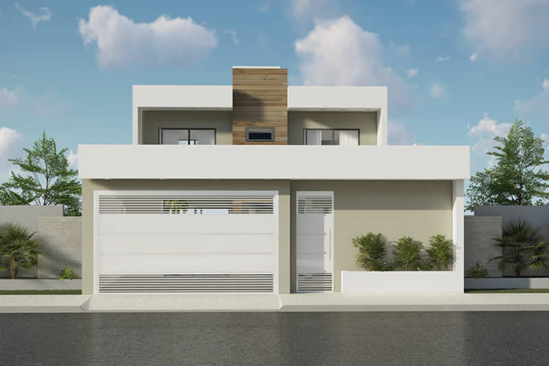 House plan with pool in front
