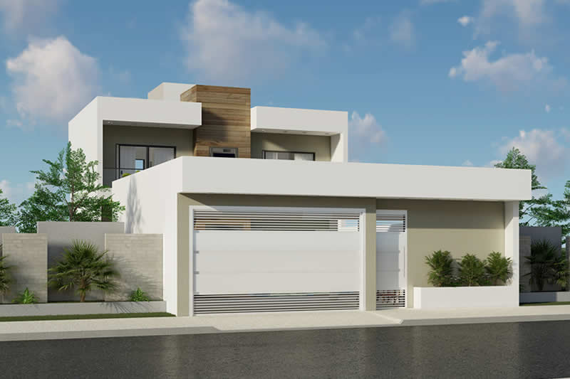 House plan with pool in front