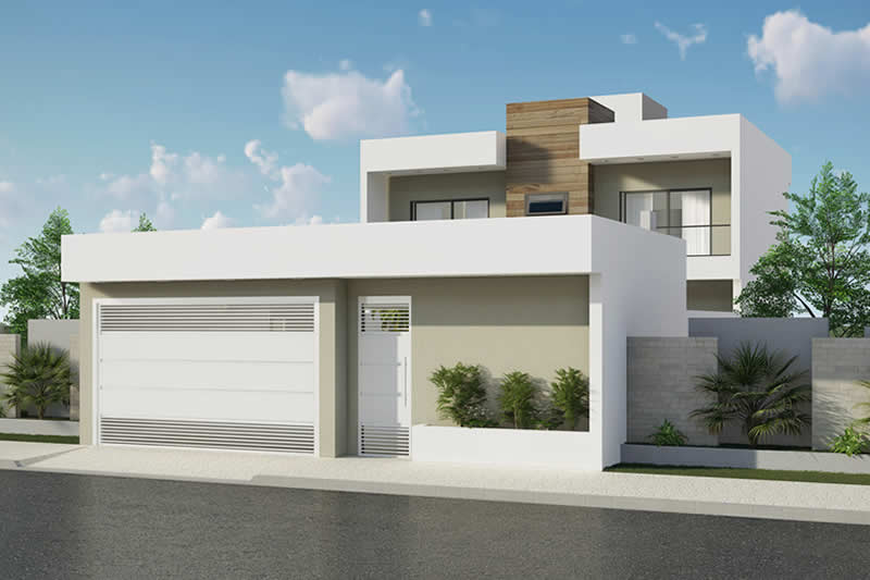 House plan with pool in front