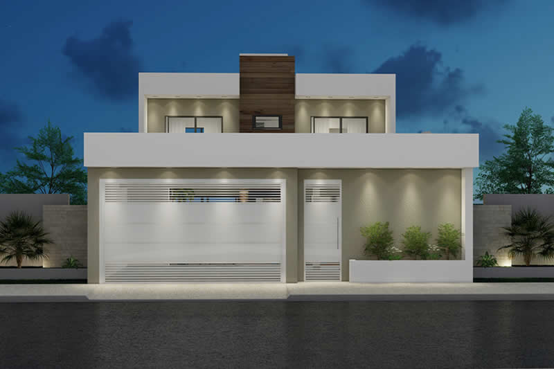 House plan with pool in front