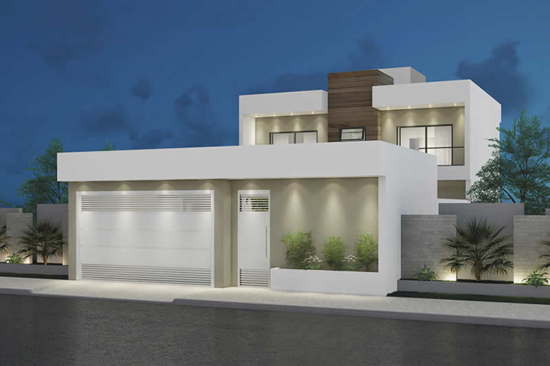 House plan with pool in front